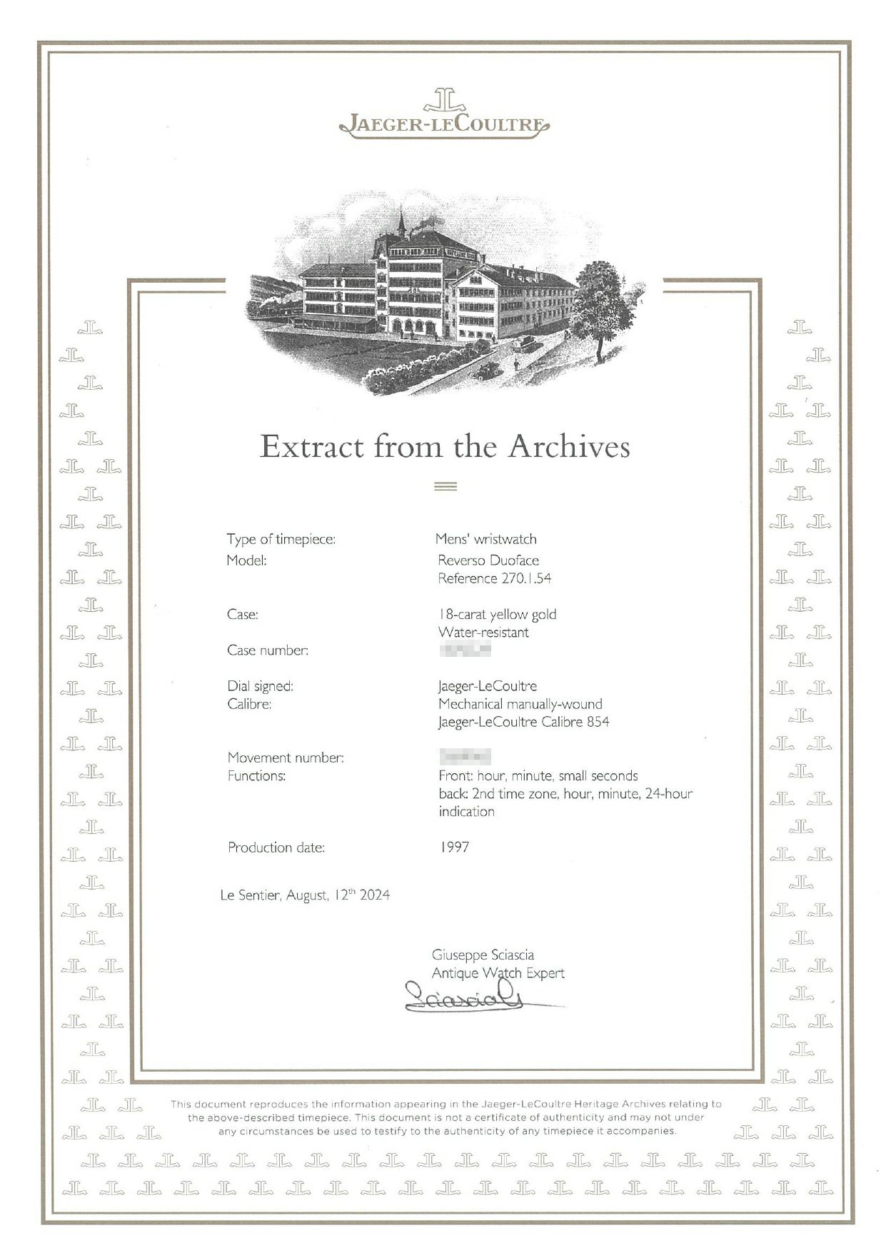 【中古】JAEGER-LECOULTRE REVERSO DUO / REVERSO COLOR DUO ジャガー・ルクルト レベルソ・デュオ / レベルソ・カラーデュオ 270.1.54