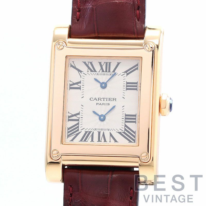 【中古】CARTIER TANK A VIS WATCH TWO TIME ZORN LARGE MODEL CPCP カルティエ タンク ア ヴィス 2タイムゾーン LM CPCP W1537651