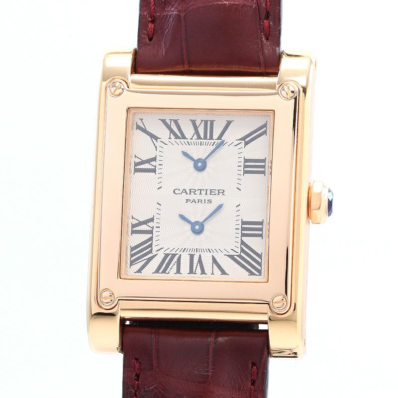 【中古】CARTIER TANK A VIS WATCH TWO TIME ZORN LARGE MODEL CPCP カルティエ タンク ア ヴィス 2タイムゾーン LM CPCP W1537651