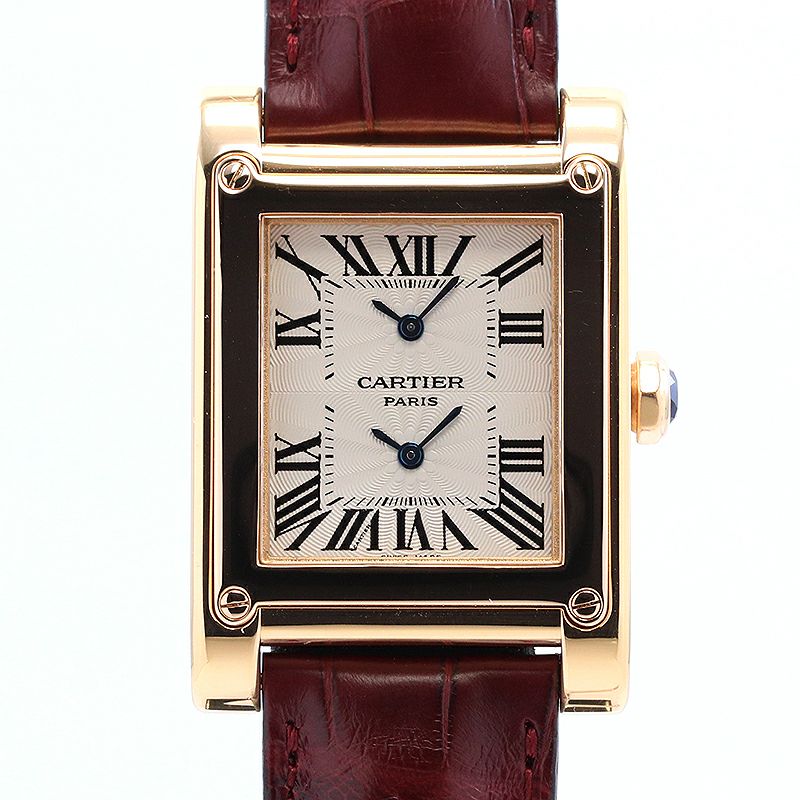 【中古】CARTIER TANK A VIS WATCH TWO TIME ZORN LARGE MODEL CPCP カルティエ タンク ア ヴィス 2タイムゾーン LM CPCP W1537651