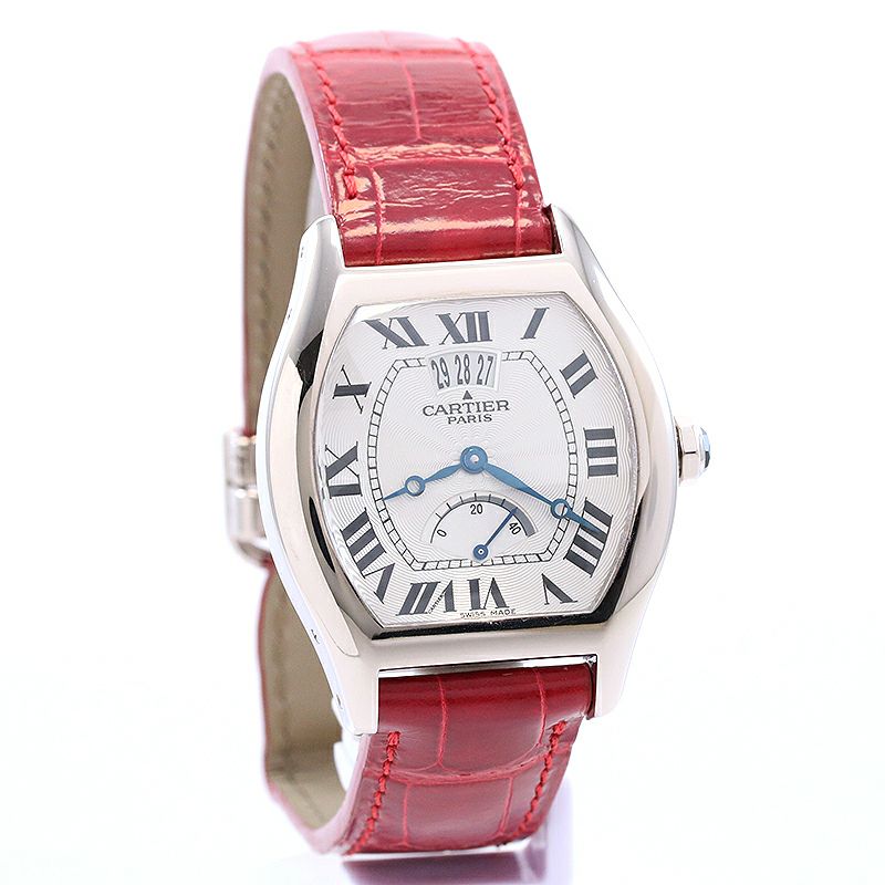 中古】CARTIER TORTUE LARGE MODEL DATE & POWER RESERVE CPCP  