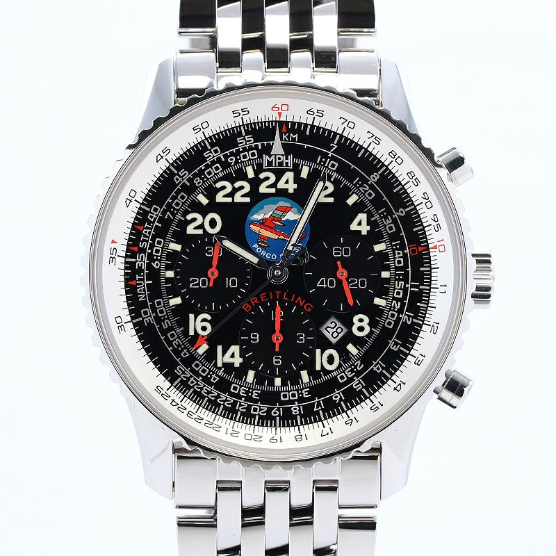 【中古】BREITLING NAVITIMER COSMONAUTE FLYBACK PORCO ROSSO <br>ブライトリング ナビタイマー コスモノート フライバック ポルコロッソ <br>A2232208/B612/423A (A222BPRNP)