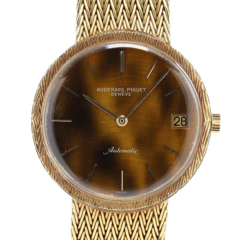 【中古】AUDEMARS PIGUET VINTAGE ROUND AUTOMATIC WATCH TIGER’S-EYE <br>オーデマ・ピゲ ヴィンテージ ラウンド オートマティック ウォッチ タイガーアイダイアル <br>5382BA
