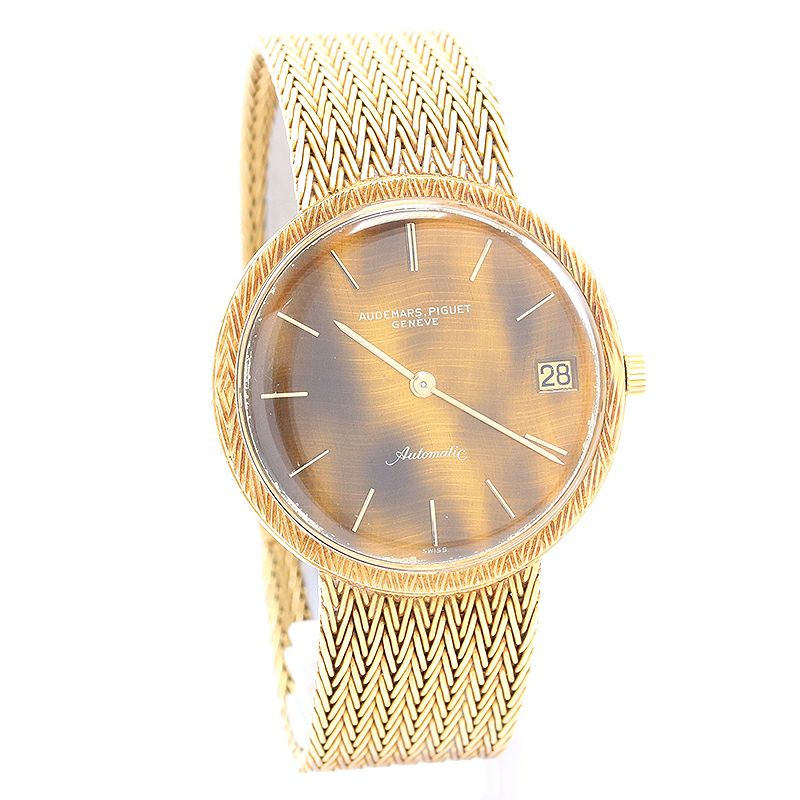 【中古】AUDEMARS PIGUET VINTAGE ROUND AUTOMATIC WATCH TIGER’S-EYE <br>オーデマ・ピゲ ヴィンテージ ラウンド オートマティック ウォッチ タイガーアイダイアル <br>5382BA