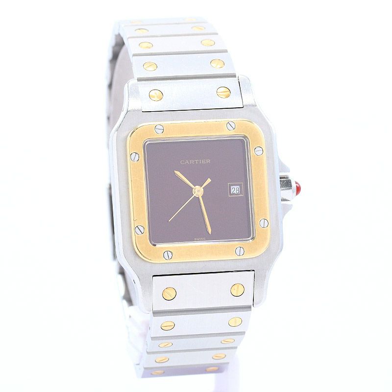 Cartier 要り カルティエ サントスガルベ LM コンビ 美品  