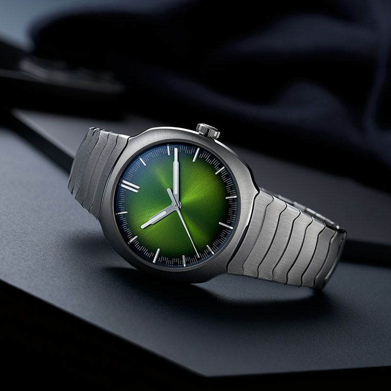 H.Moser ＆ Cie. STREAMLINER CENTRE SECONDS MATRIX GREEN <br>H.モーザー ストリームライナー・センターセコンド マトリックスグリーン <br>6201-1200