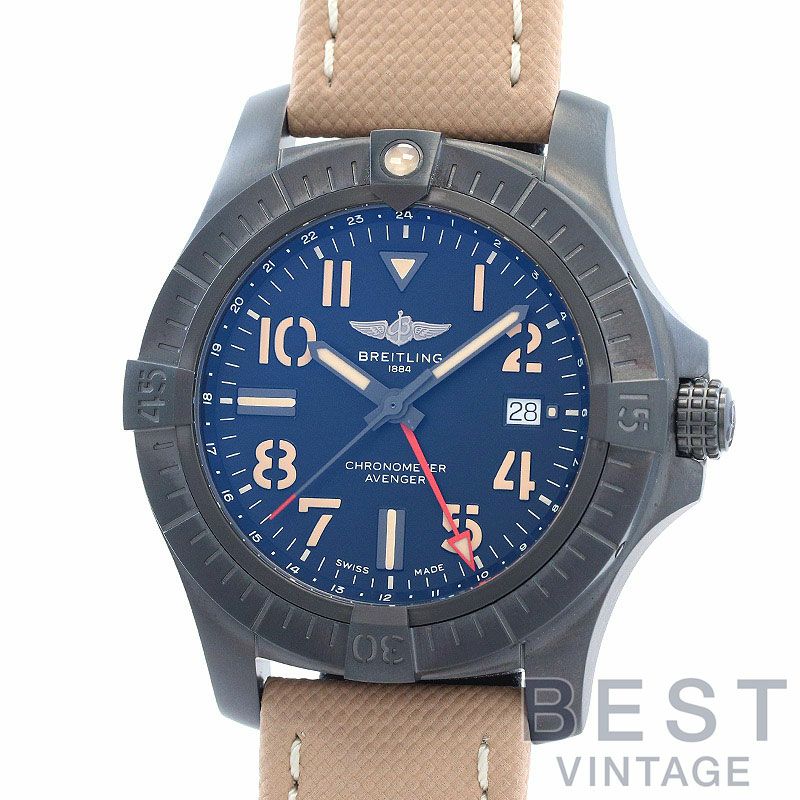 【中古】BREITLING AVENGER AUTOMATIC GMT 45 NIGHT MISSION ブライトリング アベンジャー オートマチック GMT 45 ナイトミッション V32395101B1X2