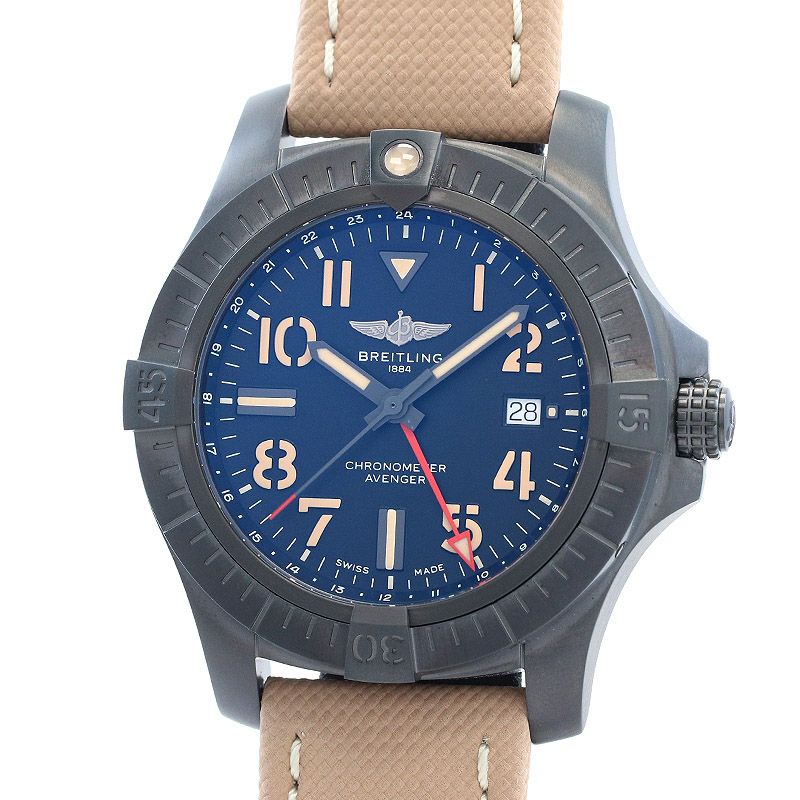 【中古】BREITLING AVENGER AUTOMATIC GMT 45 NIGHT MISSION ブライトリング アベンジャー オートマチック GMT 45 ナイトミッション V32395101B1X2