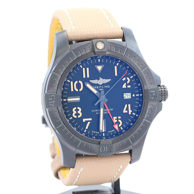 【中古】BREITLING AVENGER AUTOMATIC GMT 45 NIGHT MISSION ブライトリング アベンジャー オートマチック GMT 45 ナイトミッション V32395101B1X2
