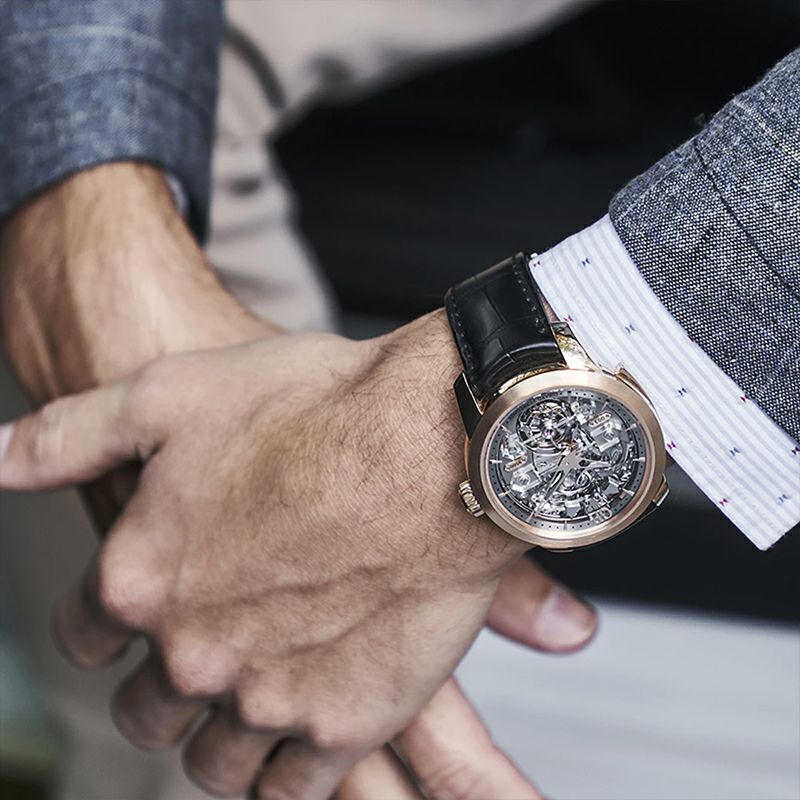 GIRARD-PERREGAUX MINUTE REPEATER TOURBILLON WITH BRIDGES ジラール・ペルゴ ミニッツリピーター トゥールビヨン ブリッジ 99820-52-001-BA6A