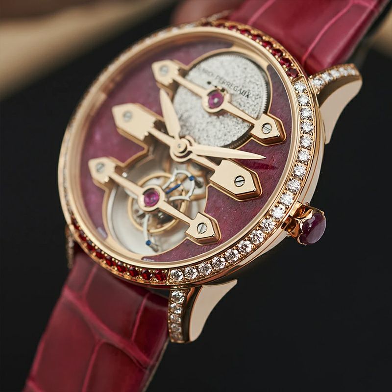 GIRARD-PERREGAUX TOURBILLON WITH THREE GOLD BRIDGES RUBY HEART ジラール・ペルゴ トゥールビヨン スリー ゴールド ブリッジ ルビー ハート 99242B52CH01-CKHA