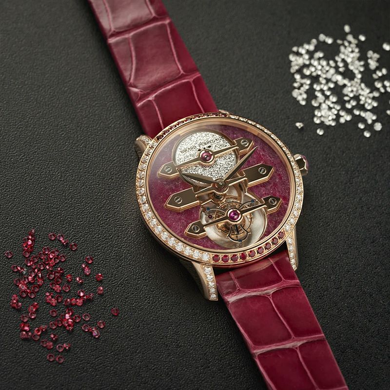 GIRARD-PERREGAUX TOURBILLON WITH THREE GOLD BRIDGES RUBY HEART ジラール・ペルゴ トゥールビヨン スリー ゴールド ブリッジ ルビー ハート 99242B52CH01-CKHA