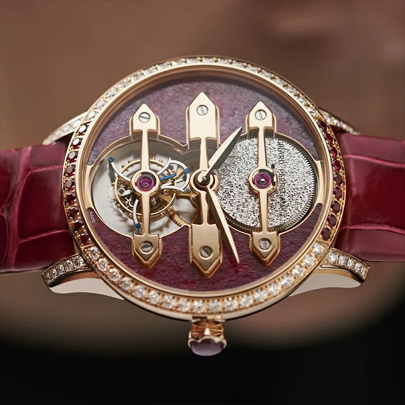 GIRARD-PERREGAUX TOURBILLON WITH THREE GOLD BRIDGES RUBY HEART ジラール・ペルゴ トゥールビヨン スリー ゴールド ブリッジ ルビー ハート 99242B52CH01-CKHA