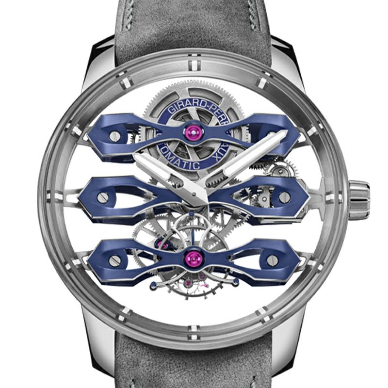 GIRARD-PERREGAUX TOURBILLON WITH THREE FLYING BRIDGES BUCHERER BLUE ジラール・ペルゴ トゥールビヨン スリー・フライング ブリッジ ブヘラ ブルー 99296-21-3128-5GX
