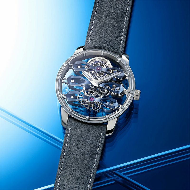 GIRARD-PERREGAUX TOURBILLON WITH THREE FLYING BRIDGES BUCHERER BLUE ジラール・ペルゴ トゥールビヨン スリー・フライング ブリッジ ブヘラ ブルー 99296-21-3128-5GX