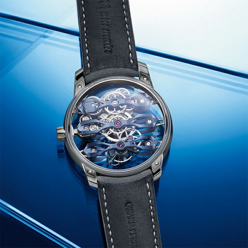 GIRARD-PERREGAUX TOURBILLON WITH THREE FLYING BRIDGES BUCHERER BLUE ジラール・ペルゴ トゥールビヨン スリー・フライング ブリッジ ブヘラ ブルー 99296-21-3128-5GX