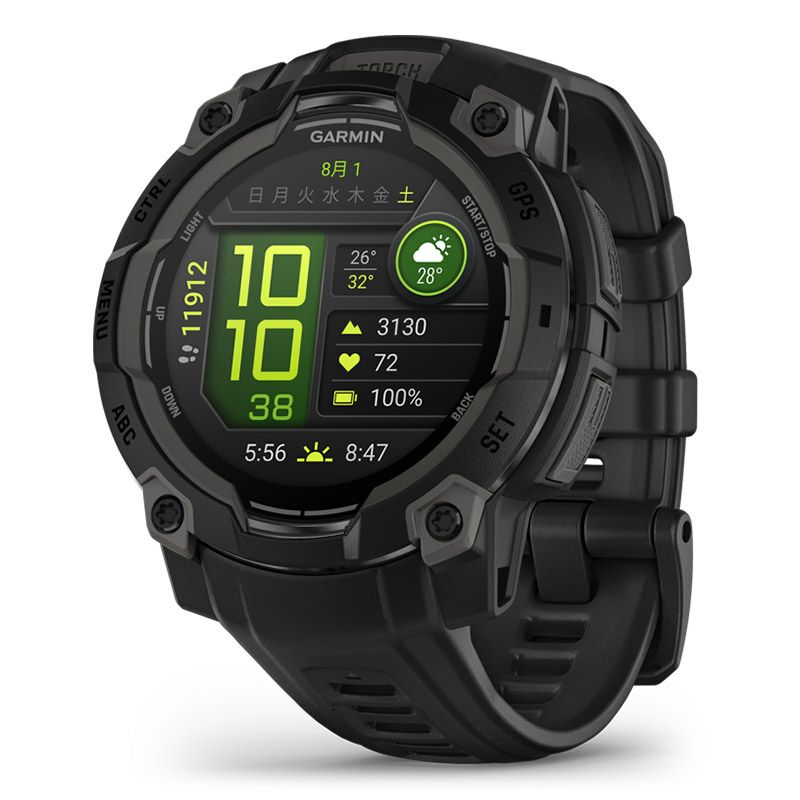 GARMIN Instinct 3 AMOLED 45mm Black ガーミン インスティンクト 3 アモレッド 45mm ブラック 010-02936-30
