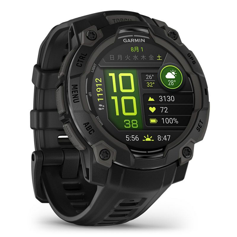 GARMIN Instinct 3 AMOLED 45mm Black ガーミン インスティンクト 3 アモレッド 45mm ブラック 010-02936-30