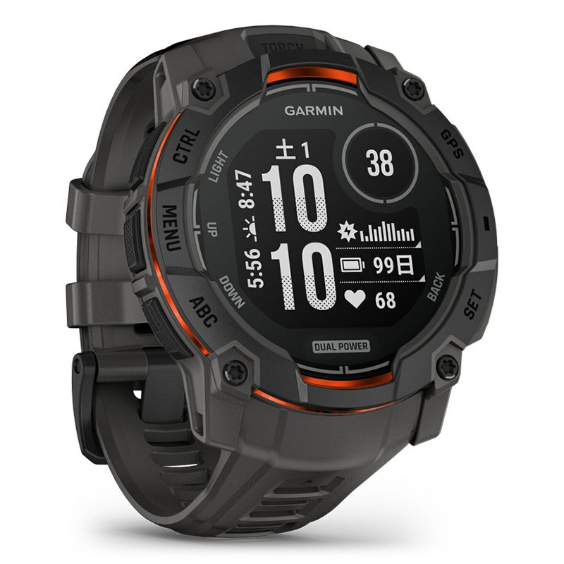 GARMIN Instinct 3 Dual Power 50mm Black / Charcoal ガーミン インスティンクト 3 デュアルパワー 50mm ブラック / チャコール 010-02935-30