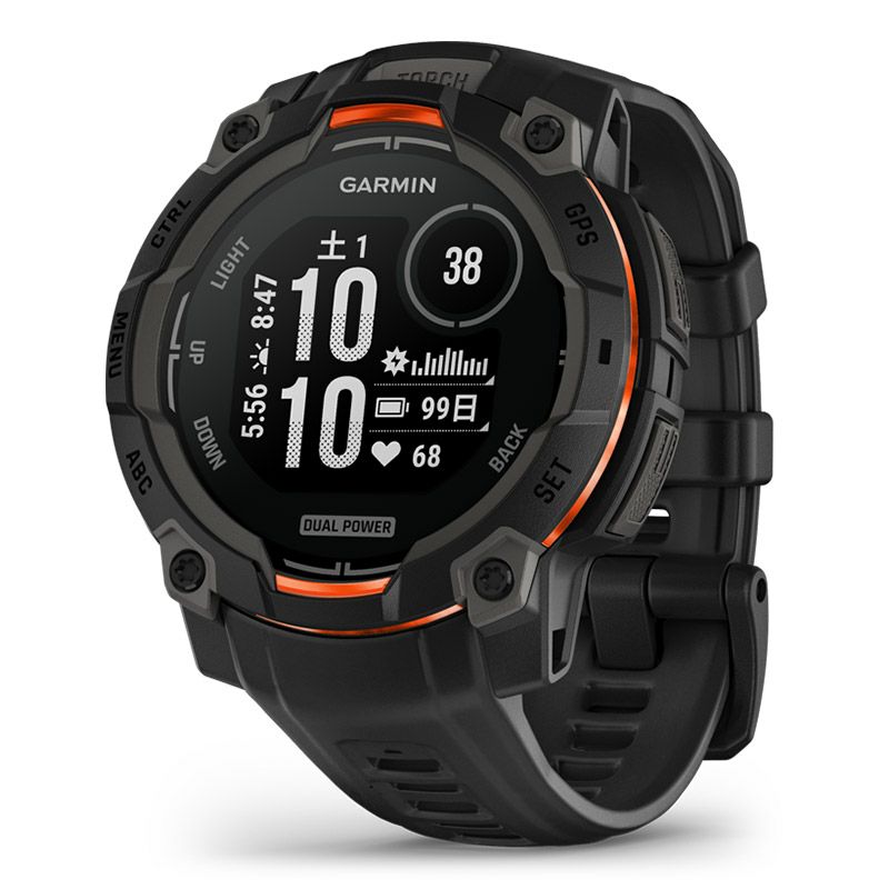 GARMIN Instinct 3 Dual Power 45mm Black ガーミン インスティンクト 3 デュアルパワー 45mm ブラック 010-02934-30