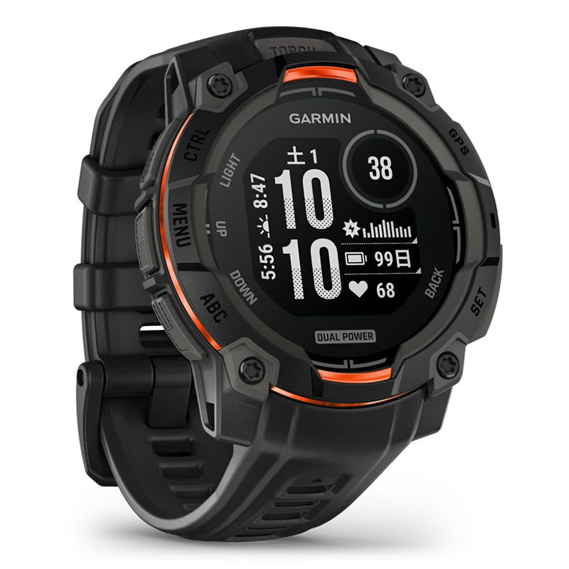 GARMIN Instinct 3 Dual Power 45mm Black ガーミン インスティンクト 3 デュアルパワー 45mm ブラック 010-02934-30