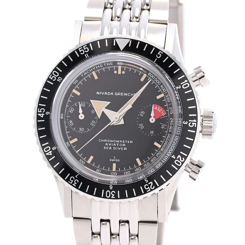 【中古】NIVADA GRENCHEN CHRONOMASTER BROAD ARROW INTER BEZEL ニバダ・グレンヒェン クロノマスター ブロードアロー インターベゼル 86056M04LC