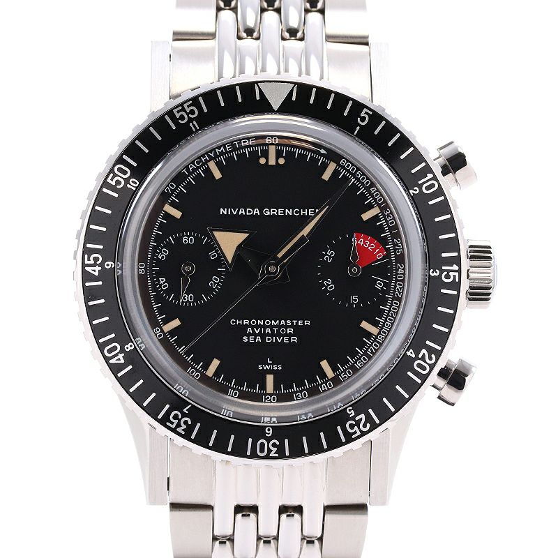 【中古】NIVADA GRENCHEN CHRONOMASTER BROAD ARROW INTER BEZEL ニバダ・グレンヒェン クロノマスター ブロードアロー インターベゼル 86056M04LC