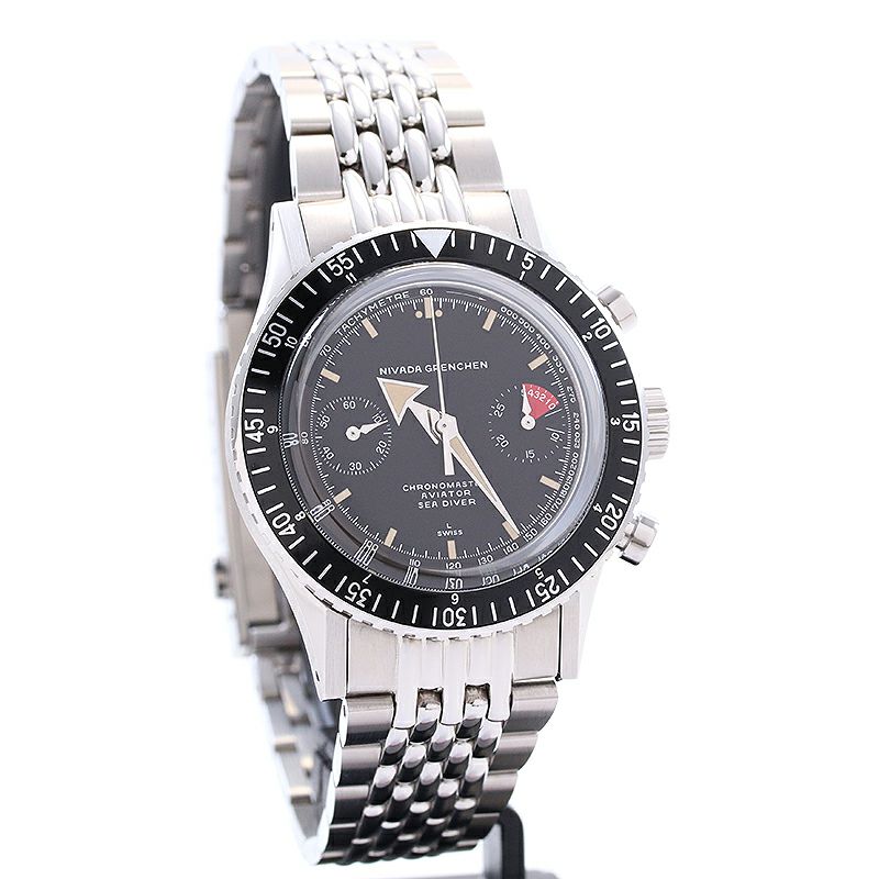 【中古】NIVADA GRENCHEN CHRONOMASTER BROAD ARROW INTER BEZEL ニバダ・グレンヒェン クロノマスター ブロードアロー インターベゼル 86056M04LC