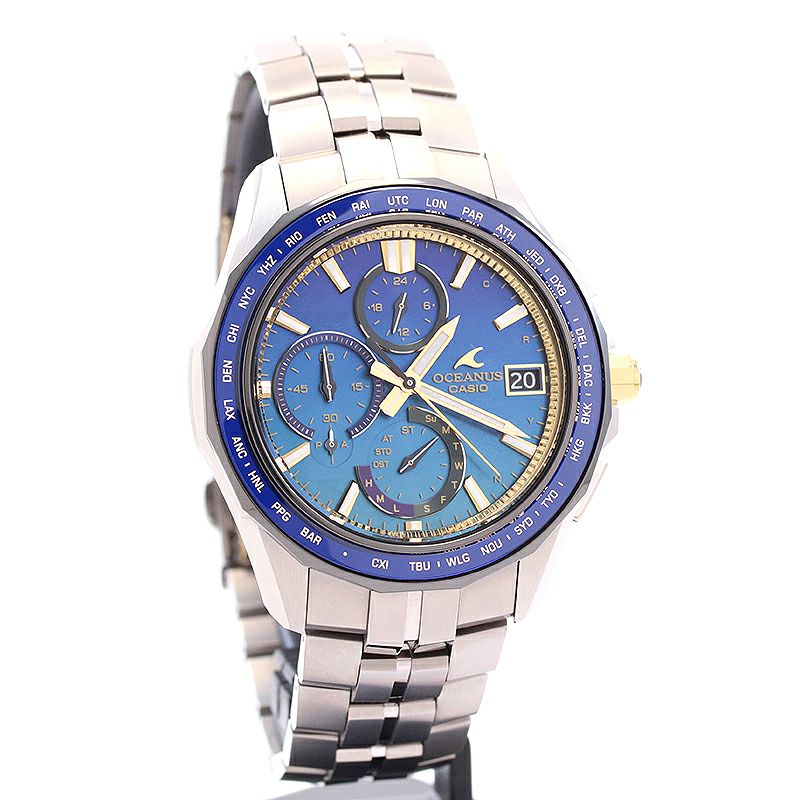 【中古】CASIO OCEANUS MANTA S7000 SERIES CASIO WATCH 50TH ANNIVERSARY EDITION カシオ オシアナス マンタ S7000シリーズ カシオウオッチ50周年記念モデル OCW-S7000SS-2AJR