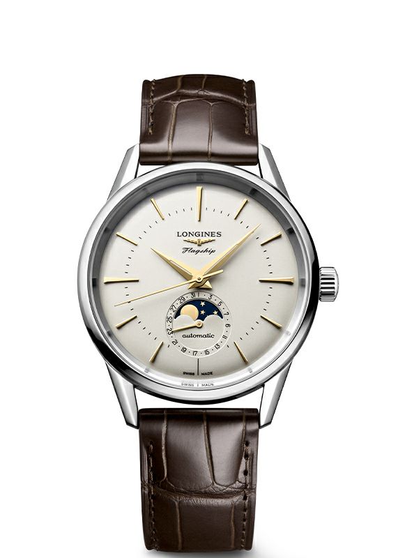 LONGINES FLAGSHIP HERITAGE MOONPHASE ロンジン フラッグシップ?ヘリテージ ムーンフェイズ L4.815.4.78.2