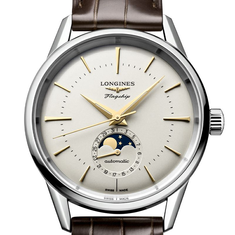 LONGINES FLAGSHIP HERITAGE MOONPHASE ロンジン フラッグシップ?ヘリテージ ムーンフェイズ L4.815.4.78.2