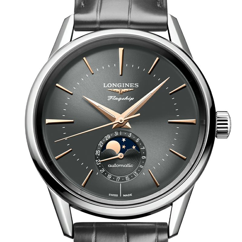 LONGINES FLAGSHIP HERITAGE MOONPHASE ロンジン フラッグシップ?ヘリテージ ムーンフェイズ L4.815.4.52.2