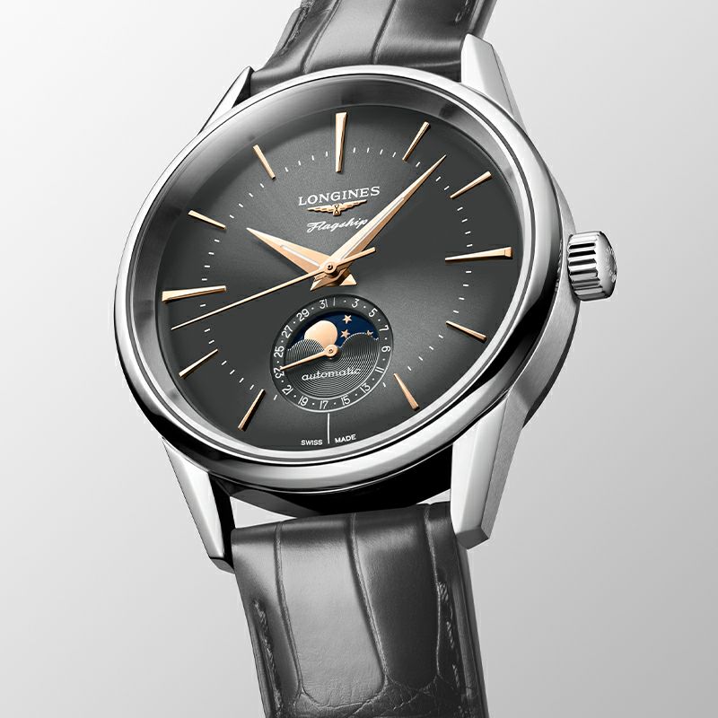 LONGINES FLAGSHIP HERITAGE MOONPHASE ロンジン フラッグシップ?ヘリテージ ムーンフェイズ L4.815.4.52.2