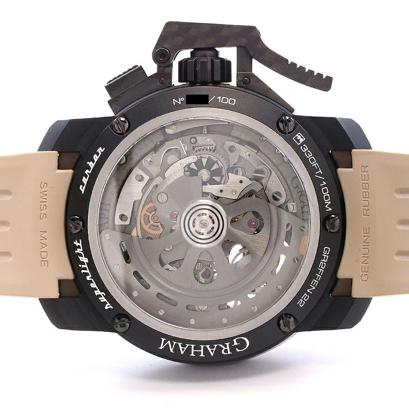 【中古】GRAHAM CHRONOFIGHTER SUPER RIGHT CARBON TOURBILLON グラハム クロノファイター スーパーライトカーボン トゥールビヨン 2CCBK.B35A.K102K