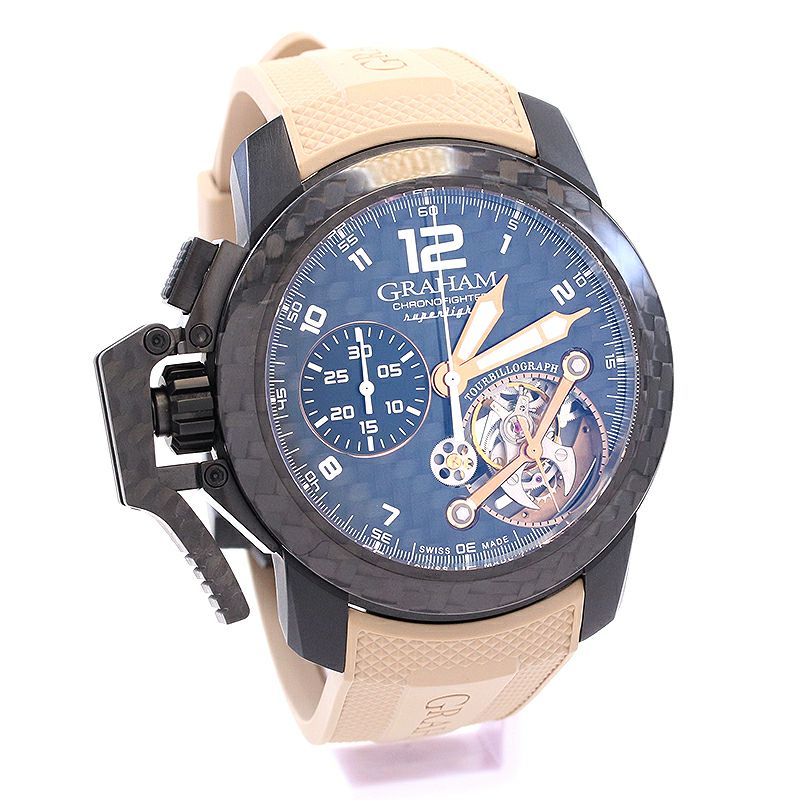 【中古】GRAHAM CHRONOFIGHTER SUPER RIGHT CARBON TOURBILLON グラハム クロノファイター スーパーライトカーボン トゥールビヨン 2CCBK.B35A.K102K