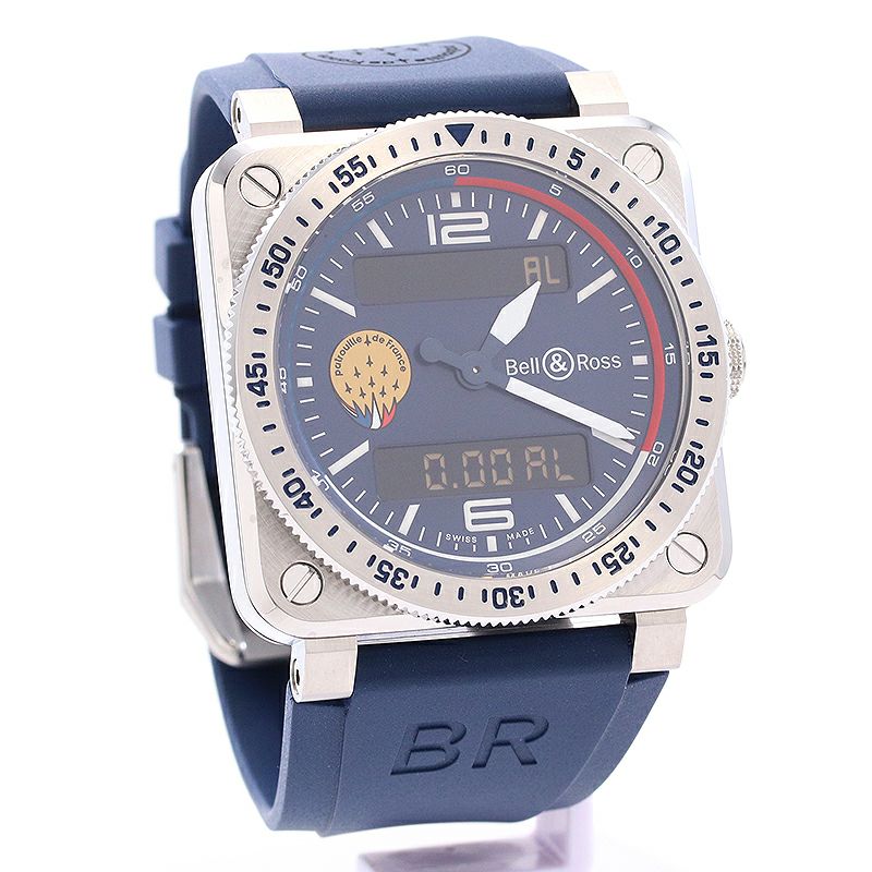 【中古】BELL & ROSS BR-03 TYPE A PATROUILLE DE FRANCE ベル＆ロス BR03 タイプA パトルイユ・ド・フランス BR03AD-BBR-ST/SRB