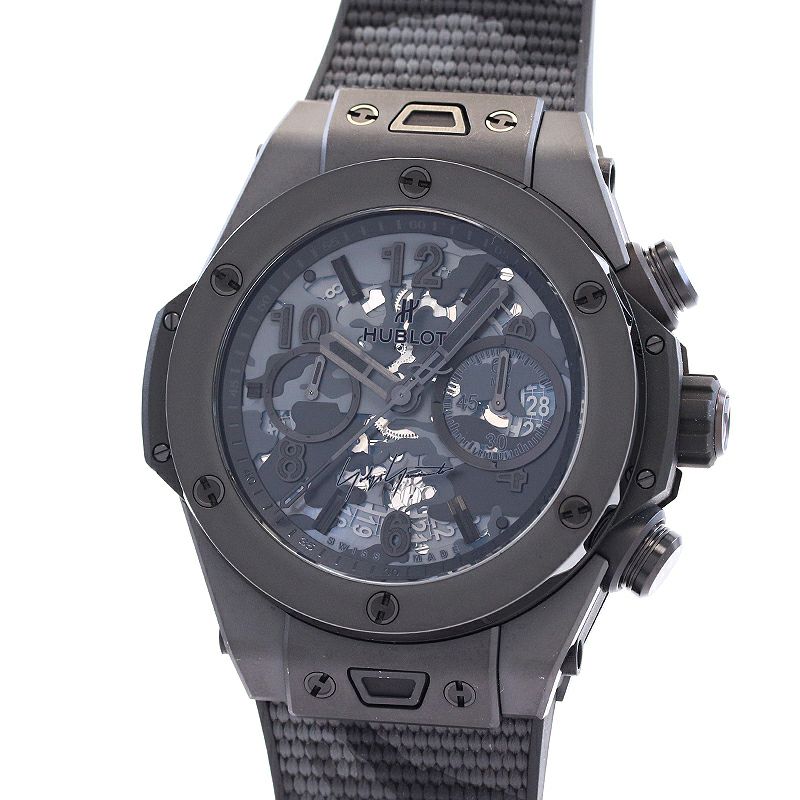 【中古】HUBLOT <br>BIG BANG ALL BLACK CAMO YOJI YAMAMOTO LIMITED EDITION <br>ウブロ <br>ビッグバン オールブラック カモ ヨウジヤマモト <br>411.CI.0110.RX.YOY20