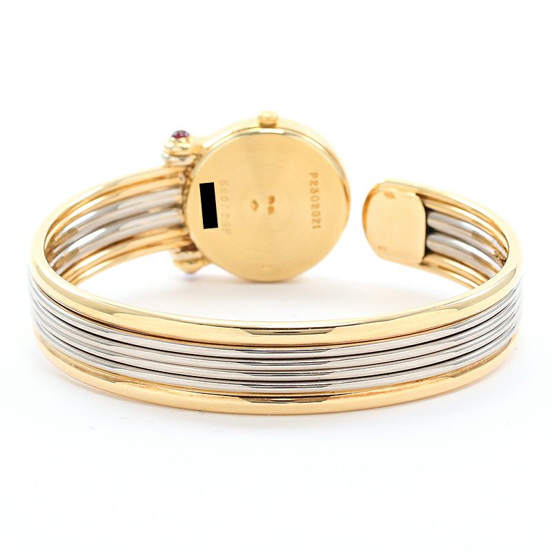 アンティーク エリザベス2世  金文字盤 バングル時計 クォーツ 腕時計 中古】VAN CLEEF & ARPELS VINTAGE BANGLE WATCH ヴァンクリーフ