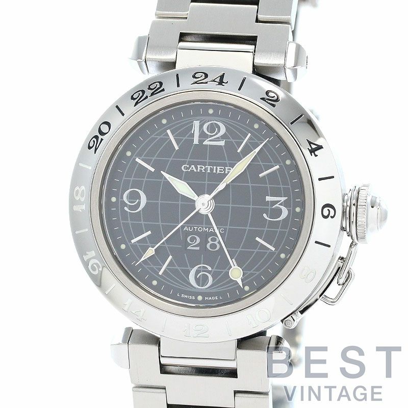 【中古】CARTIER PASHA C DE CARTIER MERIDIAN 35MM カルティエ パシャC ドゥ カルティエ メリディアン 35MM W31049M7