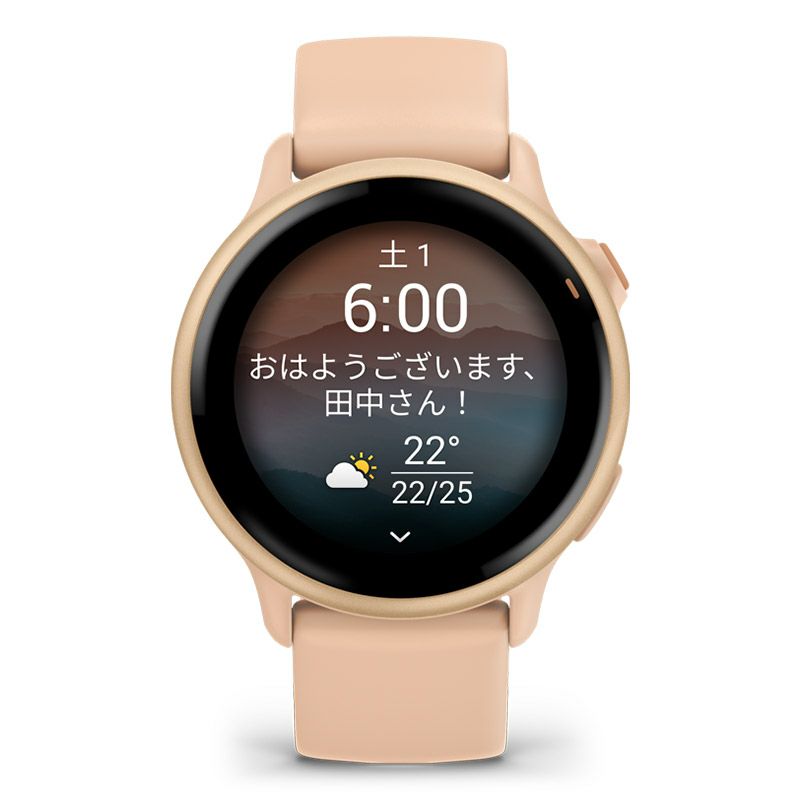GARMIN vivoactive 6 Pink Dawn / Pink Dawn Metallic ガーミン ヴィヴォアクティブ 6 ピンクドーン / ピンクドーン メタリック 010-02985-33