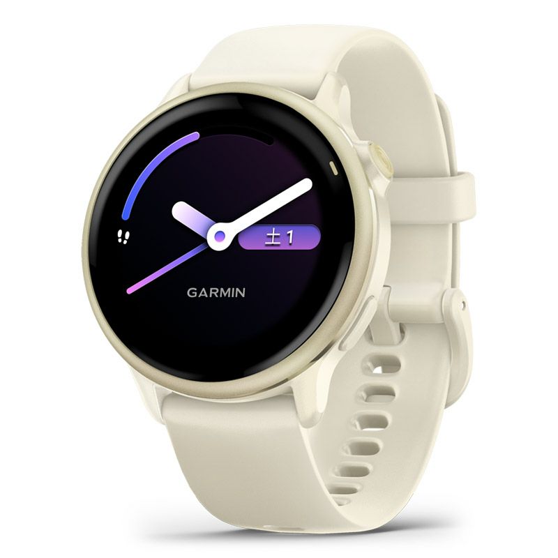 GARMIN vivoactive 6 Bone / Lunar Gold ガーミン ヴィヴォアクティブ 6 ボーン / ルナゴールド 010-02985-31