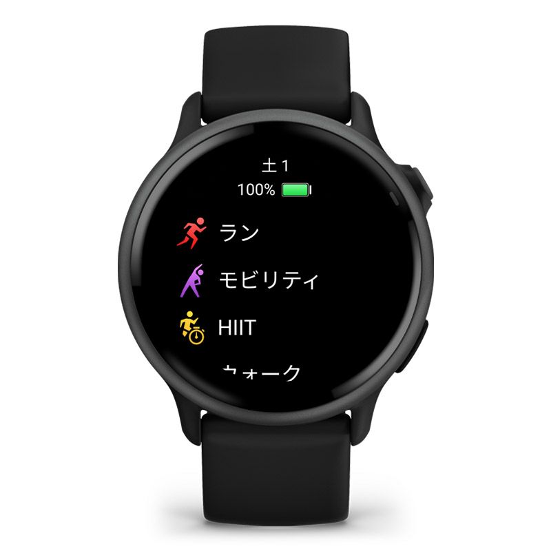 GARMIN vivoactive 6 Black / Slate ガーミン ヴィヴォアクティブ 6 ブラック / スレート 010-02985-30