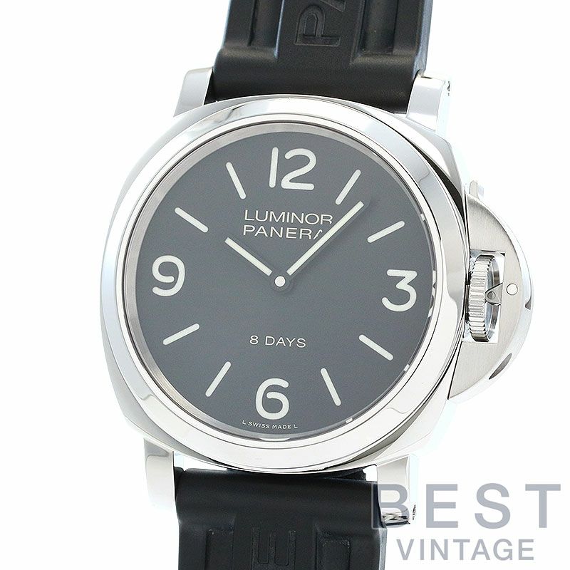 【中古】OFFICINE PANERAI LUMINOR BASE 8 DAYS 44MM  ACCIAIO オフィチーネ・パネライ ルミノール ベース 8デイズ 44MM アッチャイオ PAM00560