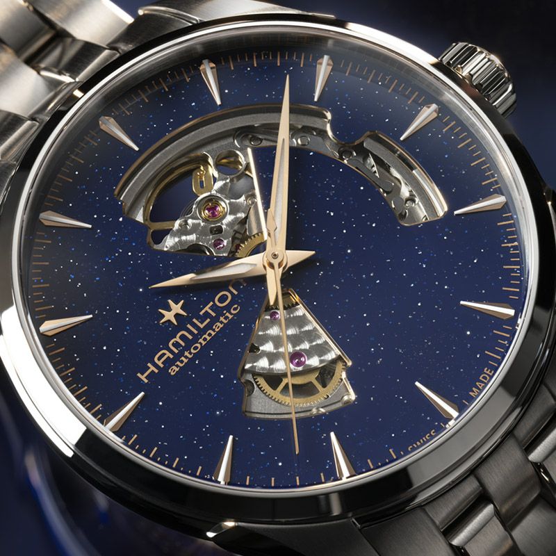 ハミルトン　ジャズマスターオープンハート　42mm 純正メタルブレスレット 安心な国内正規品ハミルトン ジャズマスタオープンハート42ミリ