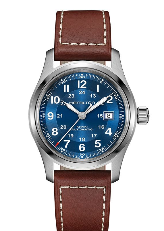 Hamilton ハミルトン　自動巻き時計 カーキ　 ダークブルー 42mm HAMILTON 腕時計 「ハミルトン」 Khaki Field （カーキ
