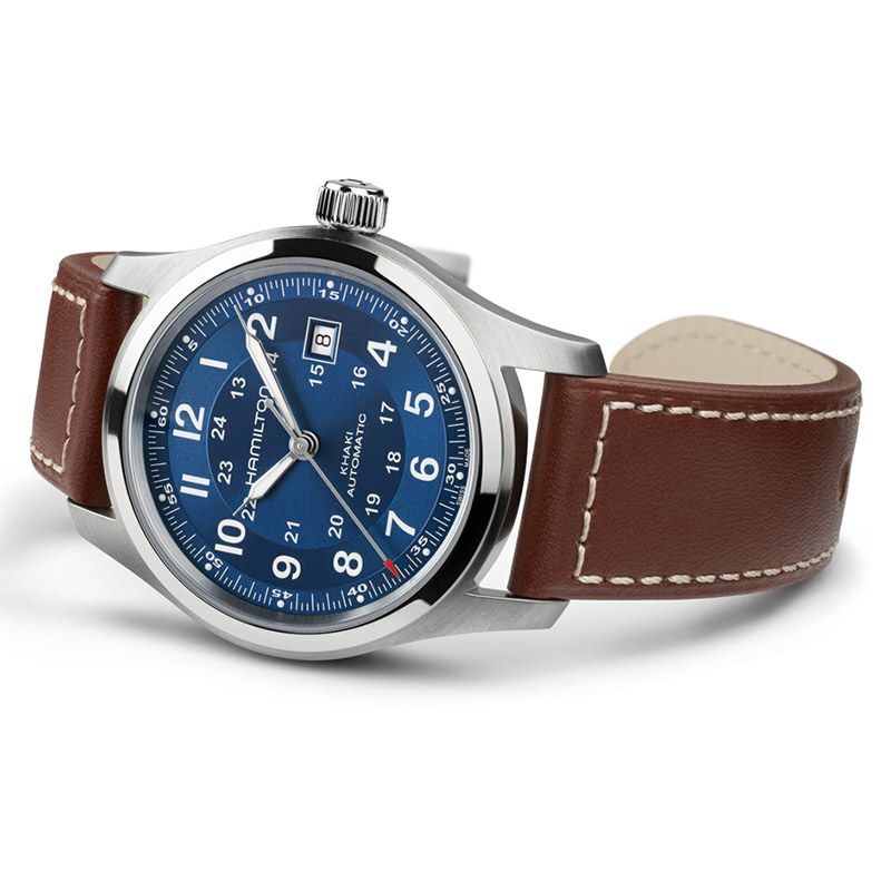 Hamilton ハミルトン　自動巻き時計 カーキ　 ダークブルー 42mm HAMILTON 腕時計 「ハミルトン」 Khaki Field （カーキ