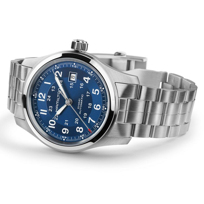 Hamilton ハミルトン　自動巻き時計 カーキ　 ダークブルー 42mm HAMILTON 腕時計 「ハミルトン」 Khaki Field （カーキ