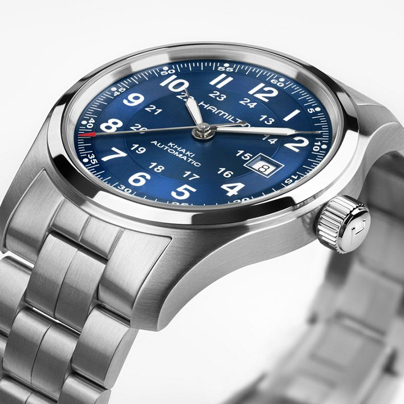 Hamilton ハミルトン　自動巻き時計 カーキ　 ダークブルー 42mm HAMILTON 腕時計 「ハミルトン」 Khaki Field （カーキ