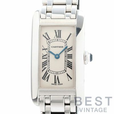 【中古】CARTIER TANK AMERICAINE SMALL MODEL カルティエ タンク アメリカン SM W26019L1