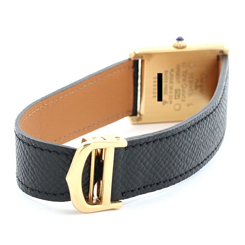 中古】CARTIER MUST TANK LARGE MODEL VERMEIL TRINITY DIAL